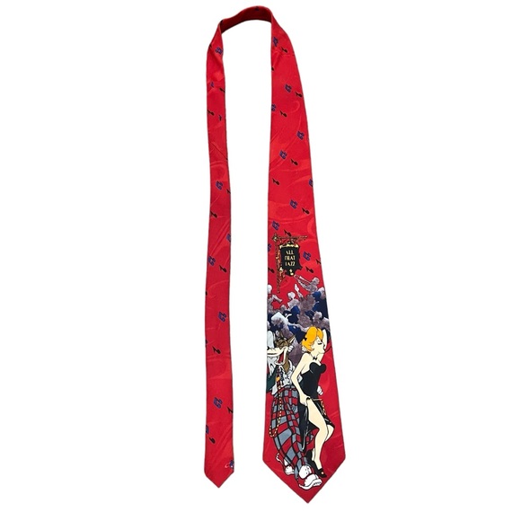 Lakeside Apparel 90s Vintage All That Jazz red novelty mens tie character 4x56.5 - Picture 3 of 9